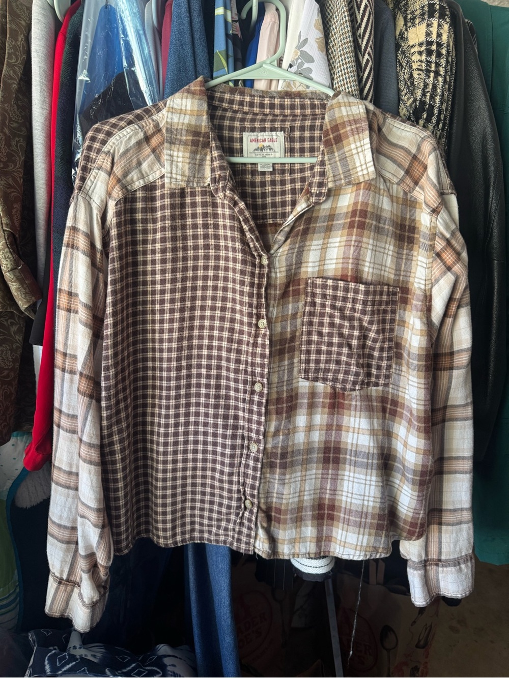 Plaid shirt-like jacket